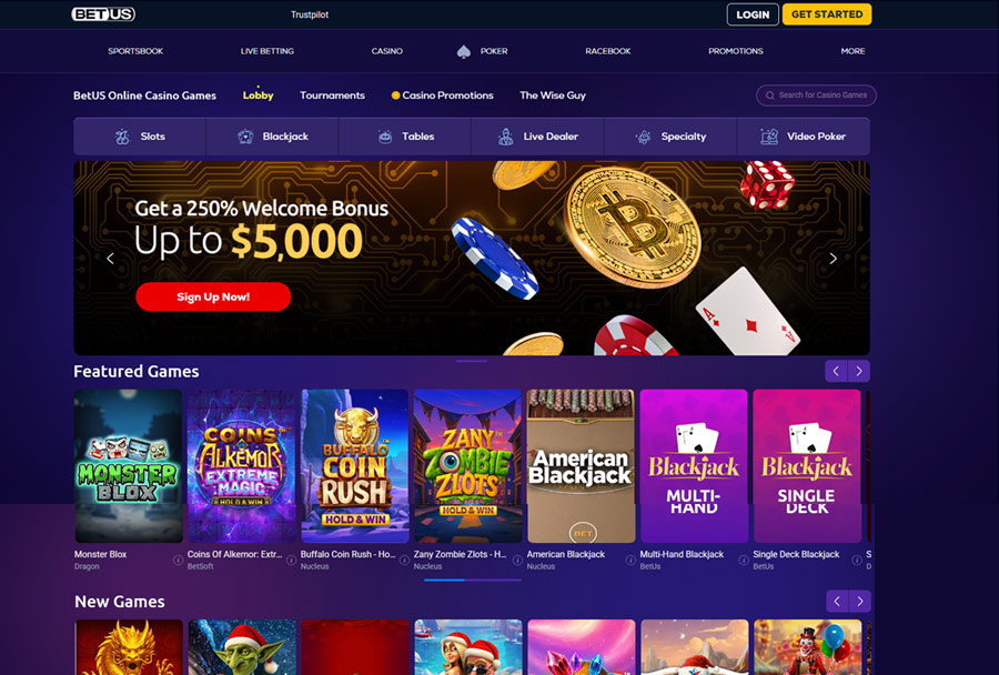BetUS Casino: 700+ Slots With Listed RTP Percentages